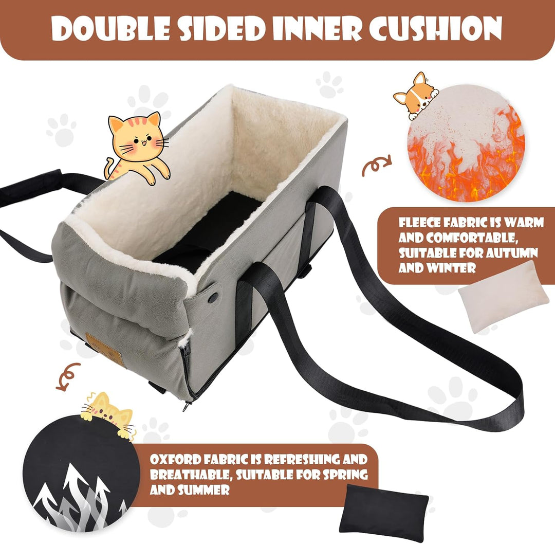 Autositz Für Hunde Katzen Konsole Hunde Sitzerhöhung abnehmbare waschbare Mittelkonsole Haustier-Aut