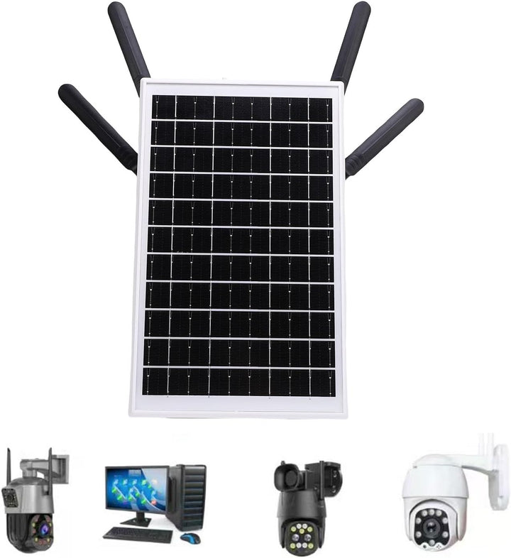 ASHATA 12W Solar Angetrieben 4G LTE -Modemrouter, 300 Mbit/S Solar WiFi 6 Extender mit SIM -Kartenst