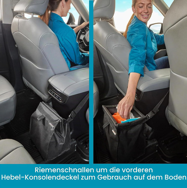 High Road TrashStash Auto-Müllbeutel zum Aufhängen, mit auslaufsicherem Futter und Federrahmenversch