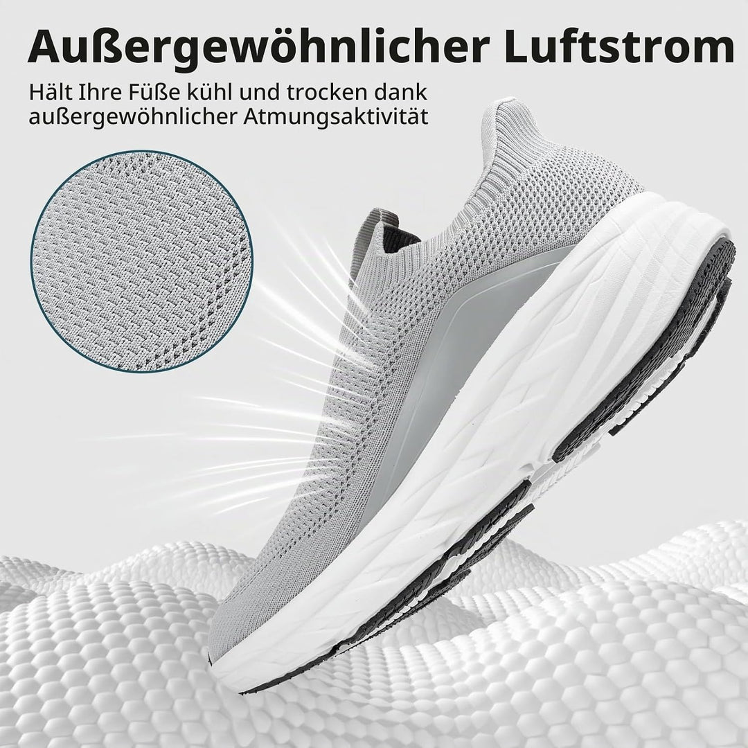 Sosenfer Slip On Sneaker Herren Ohne Schnürsenkel Schuhe Sportschuhe Laufschuhe Leichte Atmungsaktiv