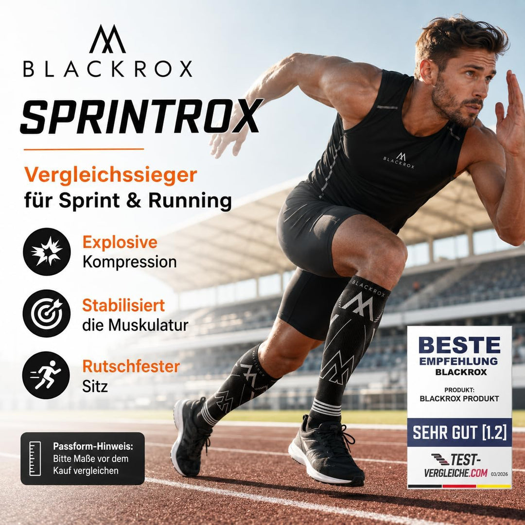 BLACKROX Kompressionsstrümpfe Sport Astropreform Kompressionssocken Vergleichssieger Sportkompressio