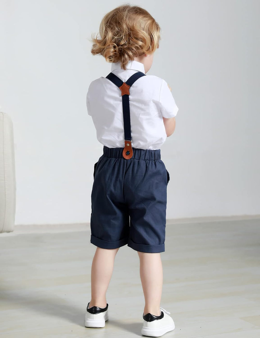 mintgreen Baby Jungen Anzüge, Neugeborenes Hemd Hose Taufe Gentleman Outfit Kurzarm Passen mit Strap