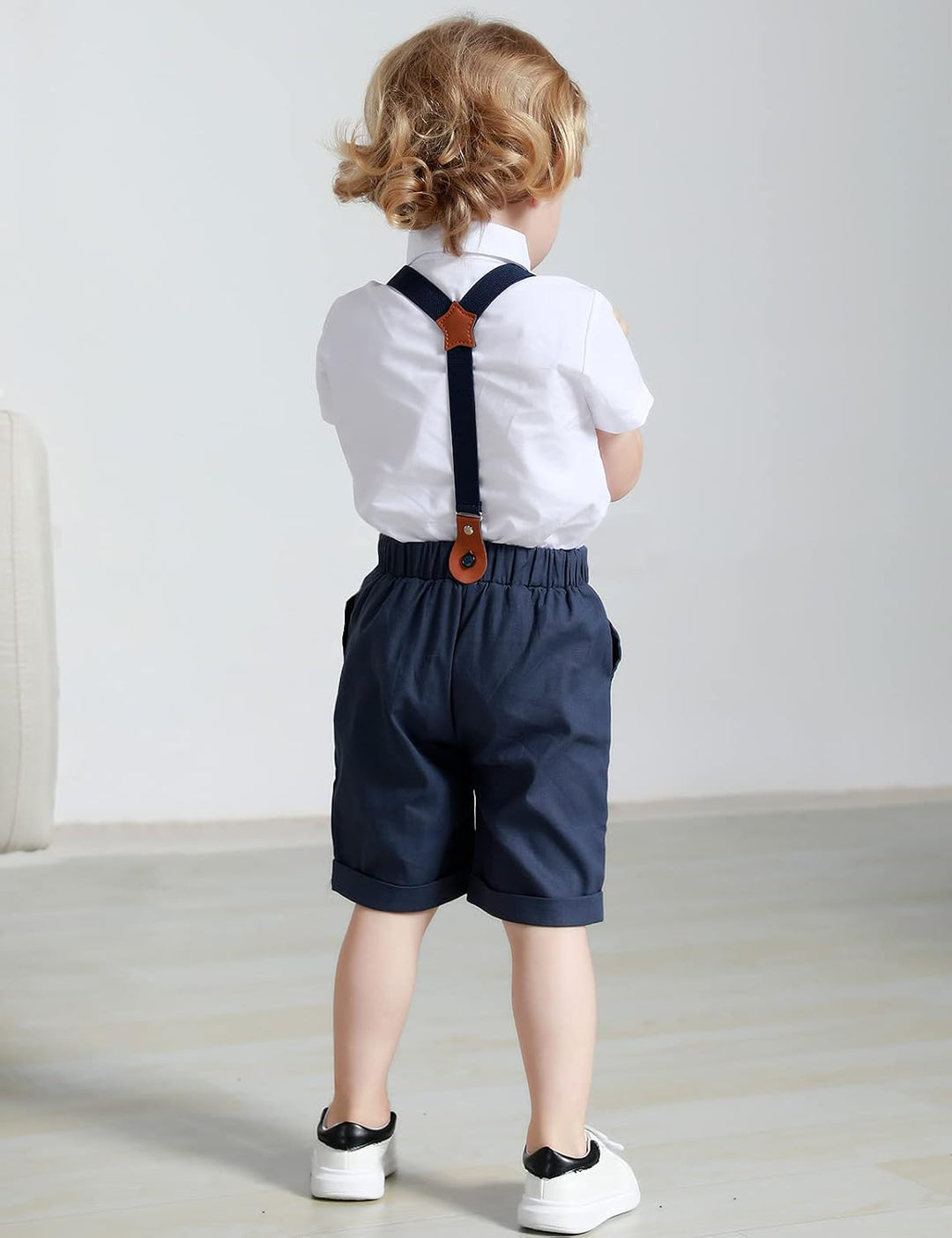 mintgreen Baby Jungen Anzüge, Neugeborenes Hemd Hose Taufe Gentleman Outfit Kurzarm Passen mit Strap