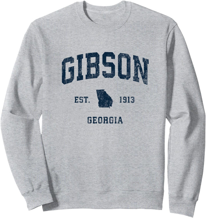 Gibson Georgia GA Sportdesign im Vintage-Stil, Marineb Sweatshirt