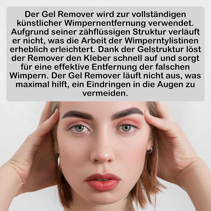 LOVELY Gel Remover für Wimpernverlängerung 15ml Geruchlos | schnelle entfernung von Lash Extensions