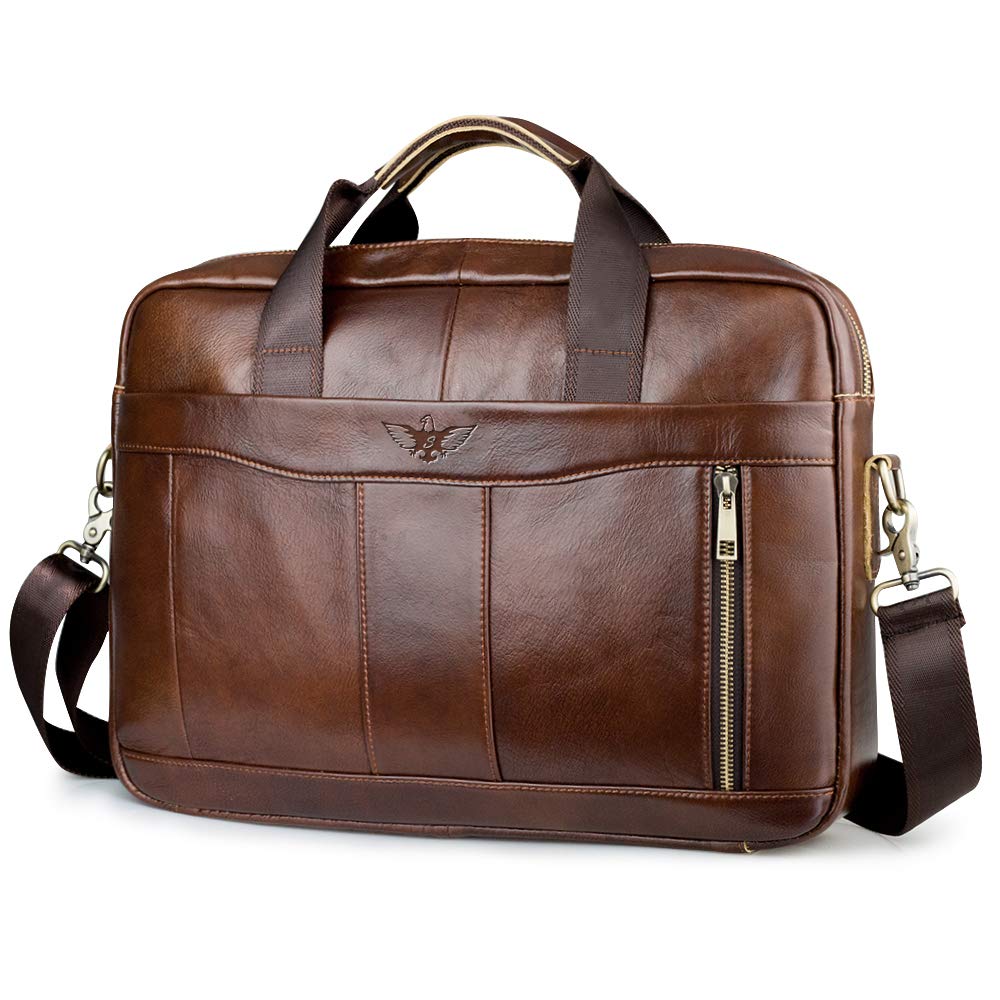 BAGZY Laptoptasche 15.6 Zoll Aktentasche Herren Umhängetasche Geschenk für Männer Handtasche für Mä