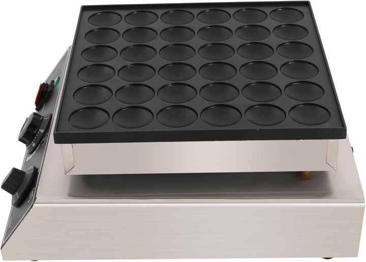 36 Löcher Elektrisch Dutch Pancakes Maker 950W, Professioneller Poffertjes Maker, Gewerblicher Muffi