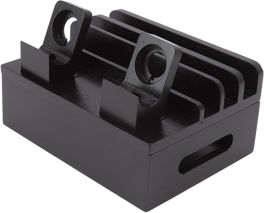 TOPINCN Ladestation 5-Port Ladegerät, Bambus Ladestation Multifunktions Ladestation für Telefone Tab