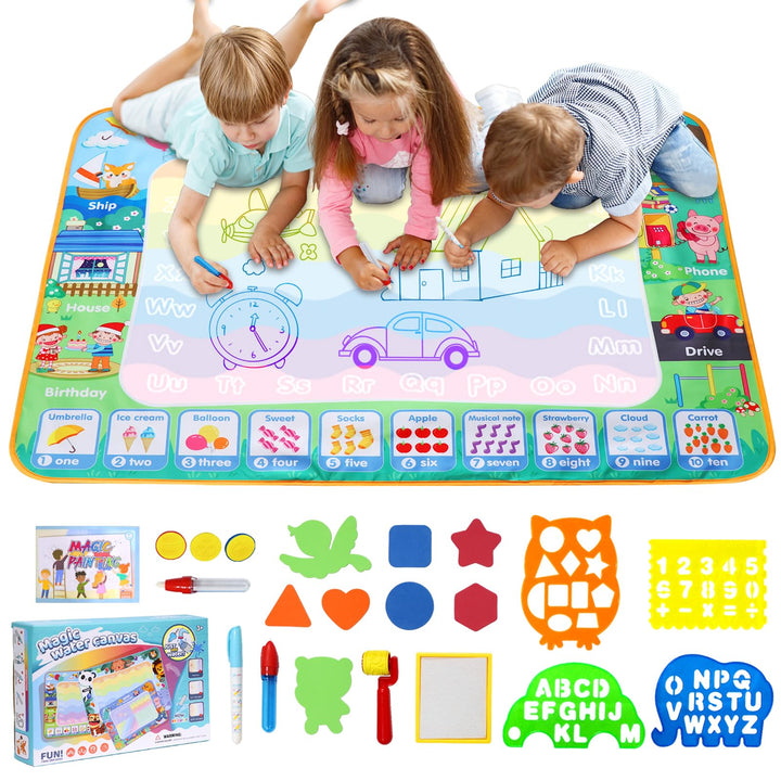 LEcylankEr Wasser Doodle Matte 120x90cm, Gross Aqua Doodle Wassermalmatte XXL, Magic Doodle Malmatte
