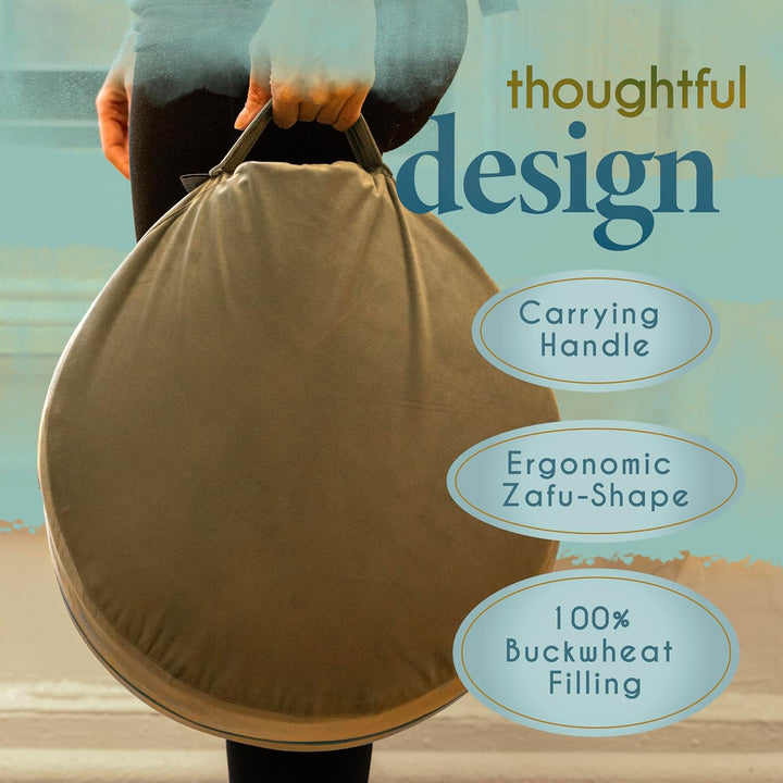 Florensi Meditationskissen – Premium verstellbares Meditationskissen – bequemes Bodenkissen mit ultr