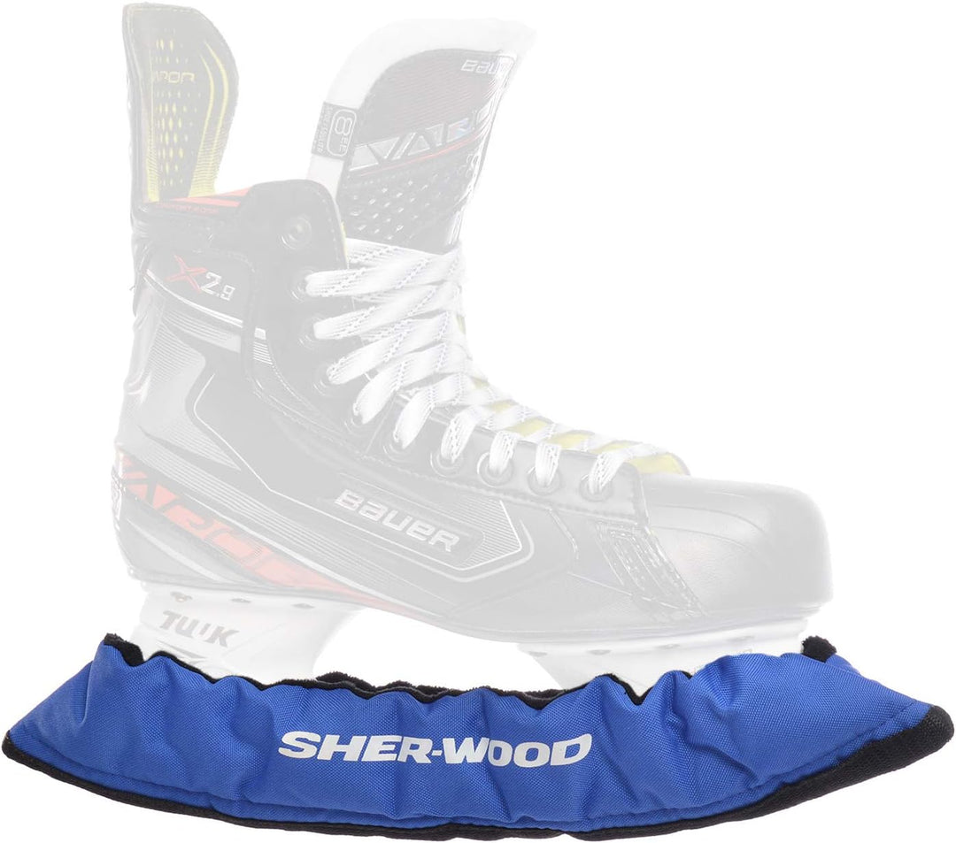 SHERWOOD - Senior Pro Eishockey elastische Kufenstrümpfe für Eishockey- & Schlittschuhe, 2 Stück Bla