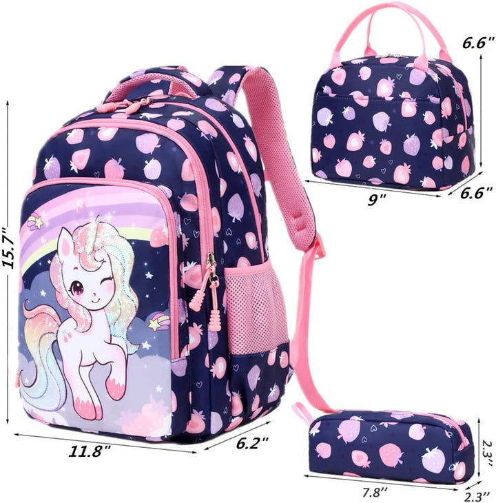 Jumpopack Kinder Schulrucksack Schultaschen Einhorn Schultasche Mädchen 1. Klasse Schulranzen Kinder