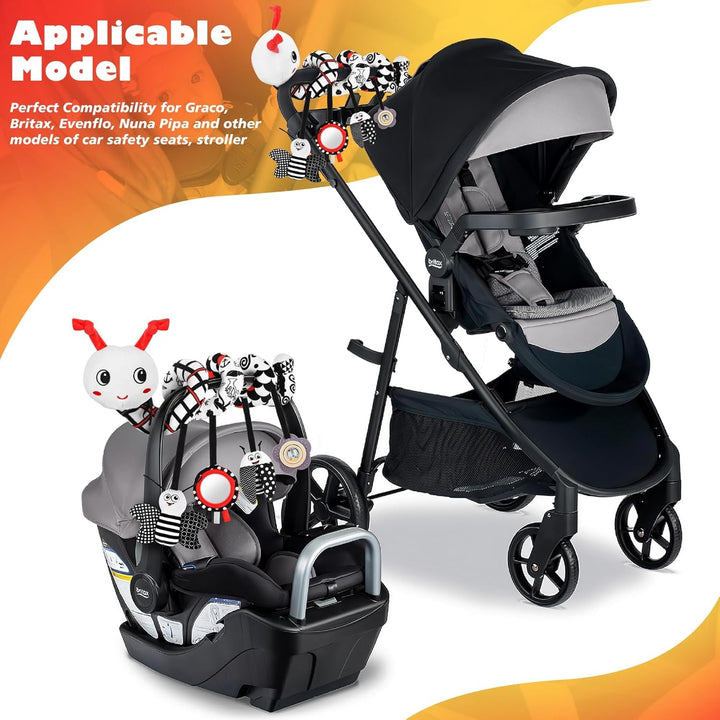 Zendstanding Kinderwagen Spielzeug - Aktualisierte Version Babyschale Spielzeug Baby Spielzeug 0-6 M