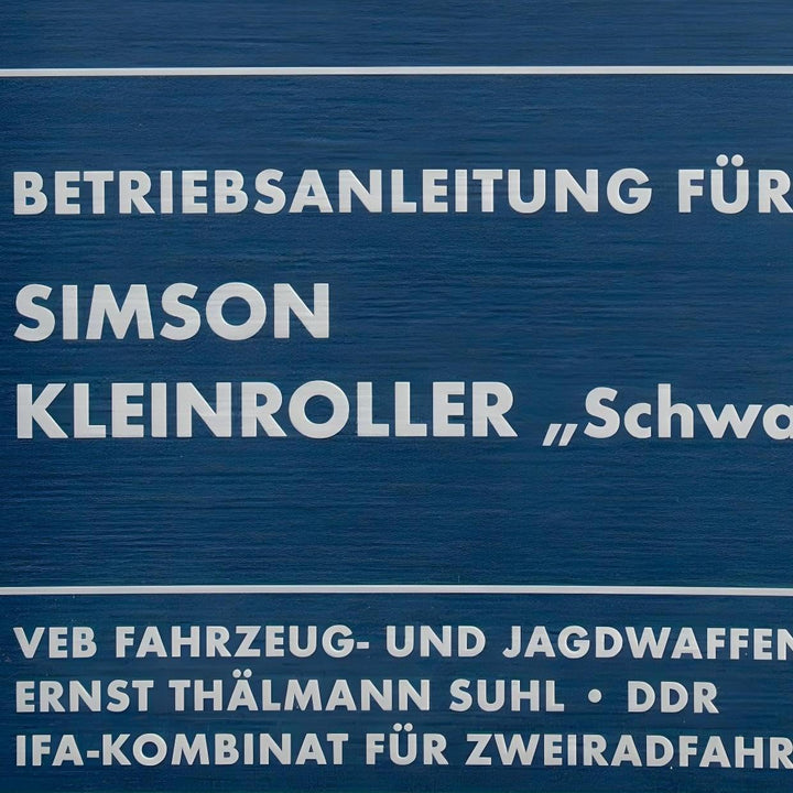 Betriebsanleitung Simson -Schwalbe- Ausgabe 1975 mit 23 Bildern