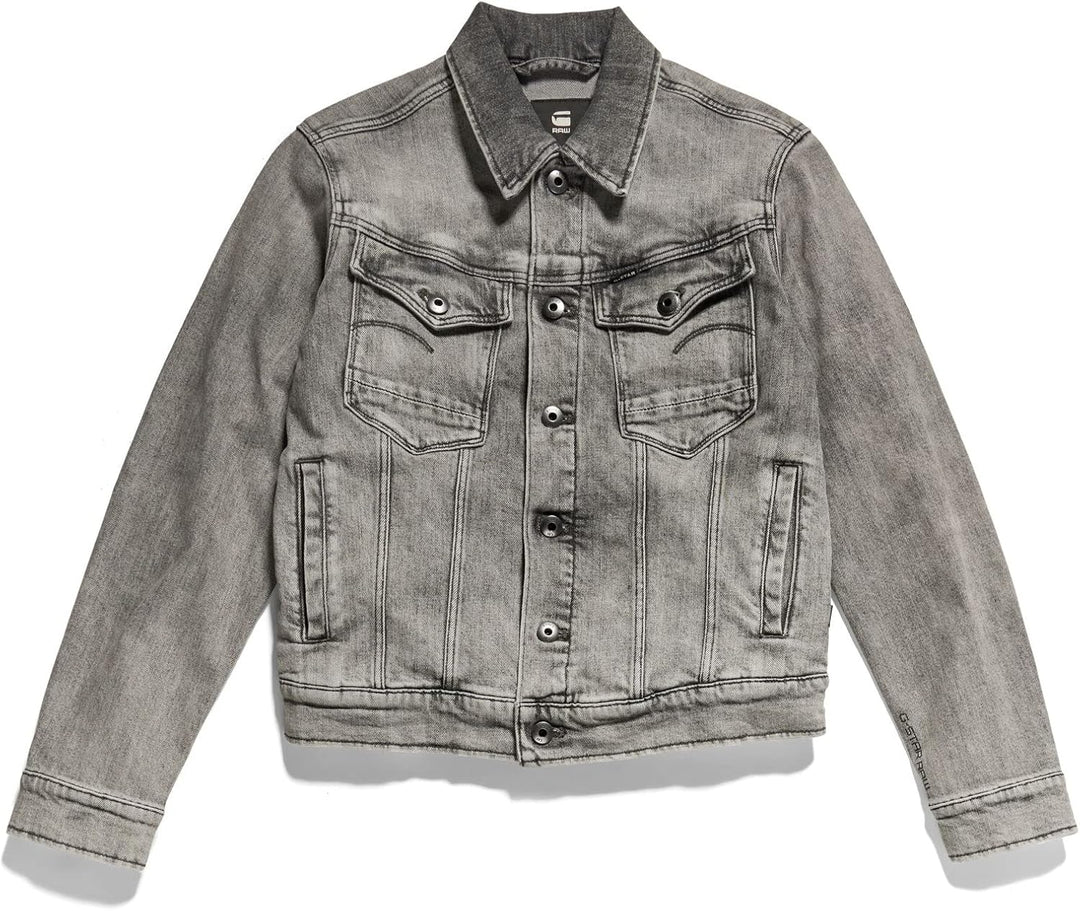 G-STAR Damen Arc 3D Denim Jacket S Grau (Faded Carbon D20051-c909-c762), S Grau (Faded Carbon D20051