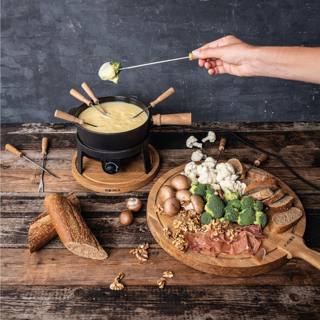Boska Elektrisches Fondueset Pro 2,2L - Käsefondue - Für 8 personen - Topf set - Edelstahl - Extrala