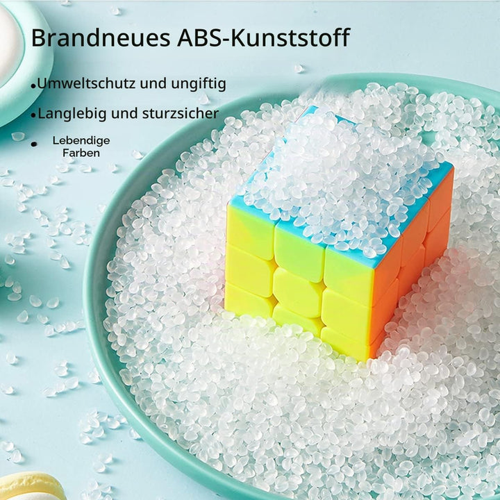 ROXENDA Speed Zauberwürfel Set, 2x2 3x3 4x4 Pyramide Dodekaeder Würfel Magischer Cube Sammlung für K