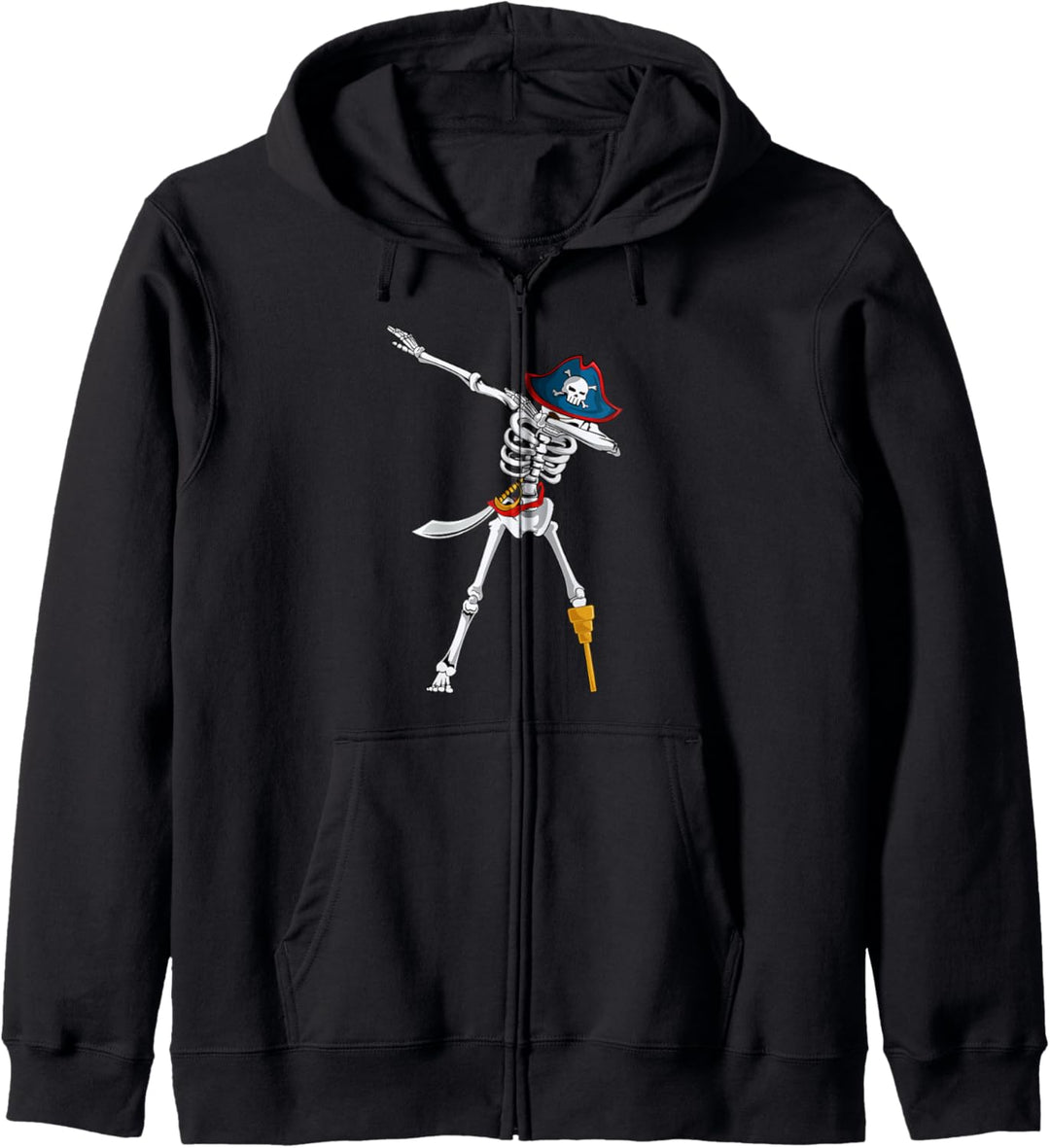 Tupfen Piratenskelett Lustiger Halloween-Tupfer Kapuzenjacke
