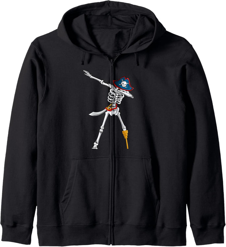 Tupfen Piratenskelett Lustiger Halloween-Tupfer Kapuzenjacke