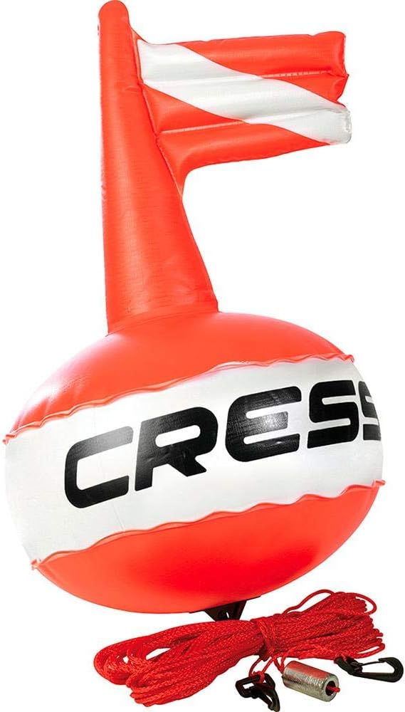 Cressi, Fluoreszierend Rot/Weiss,