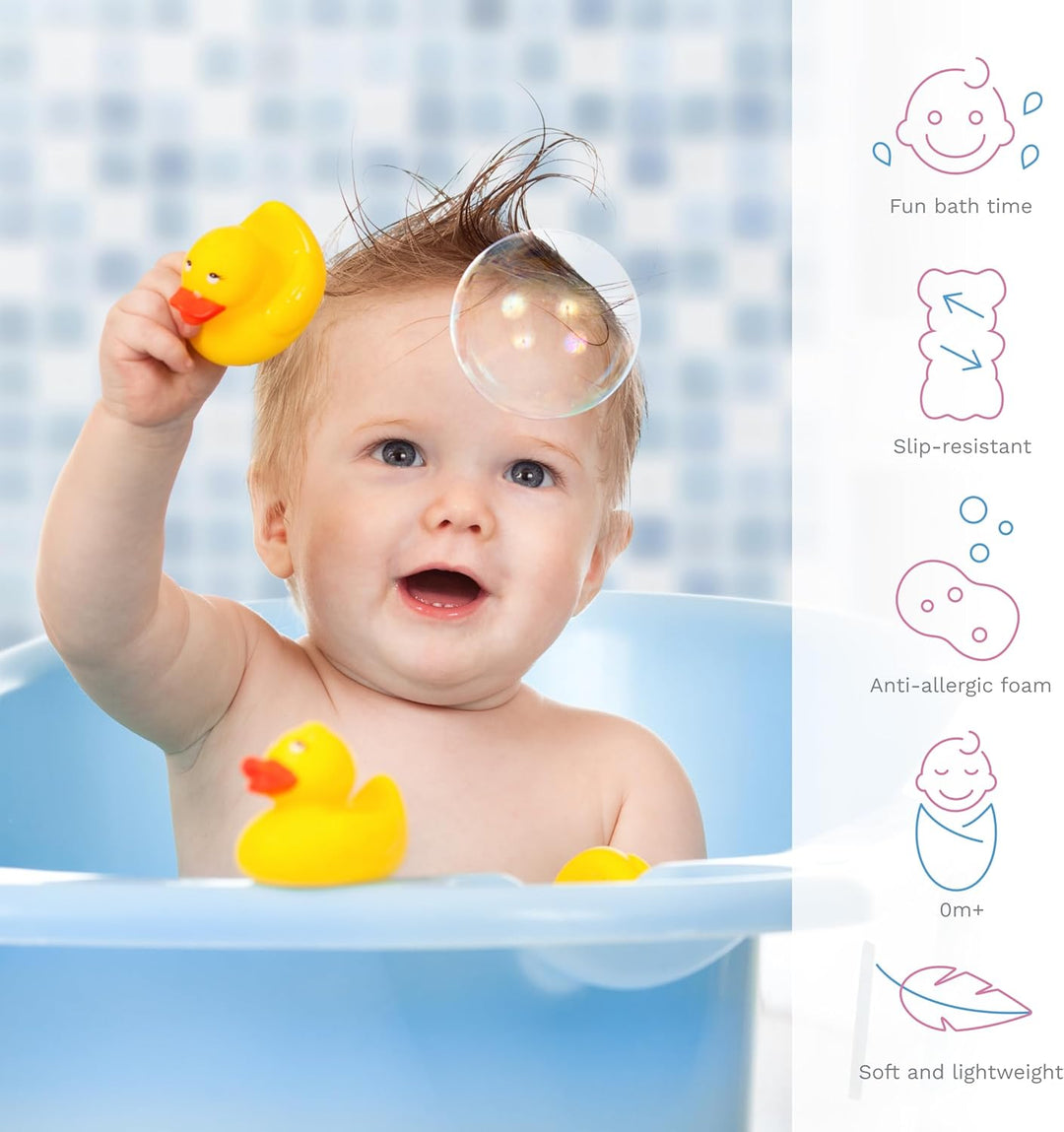 Badewannenmatte Baby Antirutschmatte Badematte für Kinder und Babys bis 6 kg und 60 cm (Gelb), Gelb
