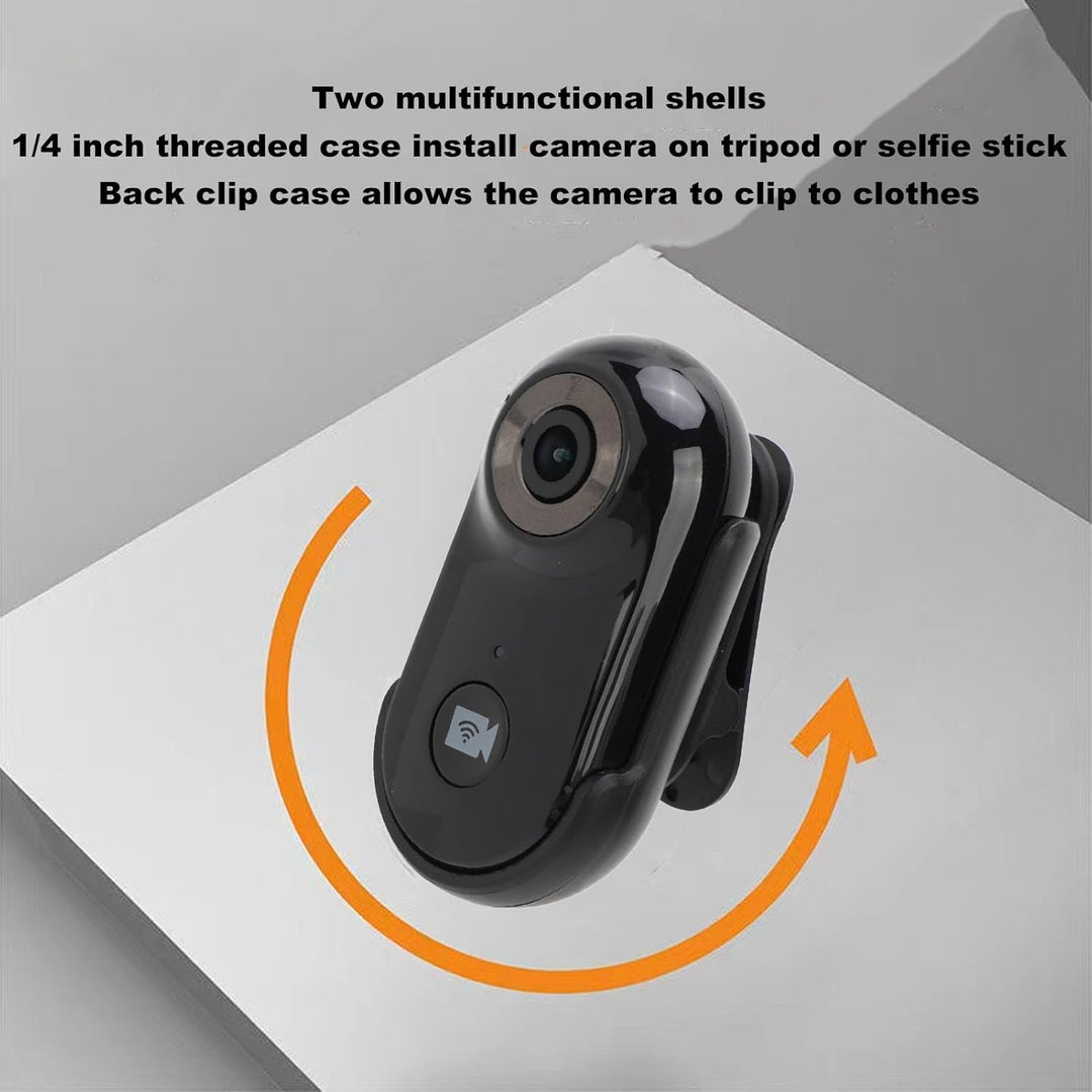 Jectse 1080P Haustier-Action-Kamera, 90-Grad-Weitwinkel-Katzenhalsband-Kamera mit Rückenclip, 1/4-Zo