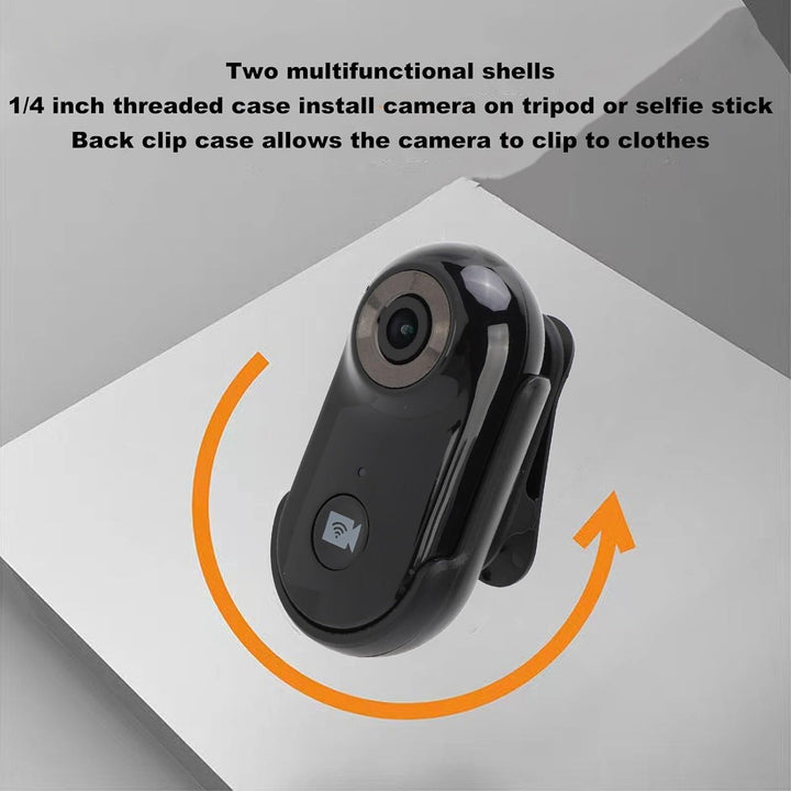 Jectse 1080P Haustier-Action-Kamera, 90-Grad-Weitwinkel-Katzenhalsband-Kamera mit Rückenclip, 1/4-Zo