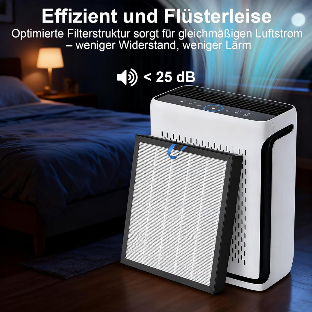 Vital 100S Filter für Levoit Luftreiniger, 2er Pack H13 HEPA Ersatzfilter mit Aktivkohle gegen Feins