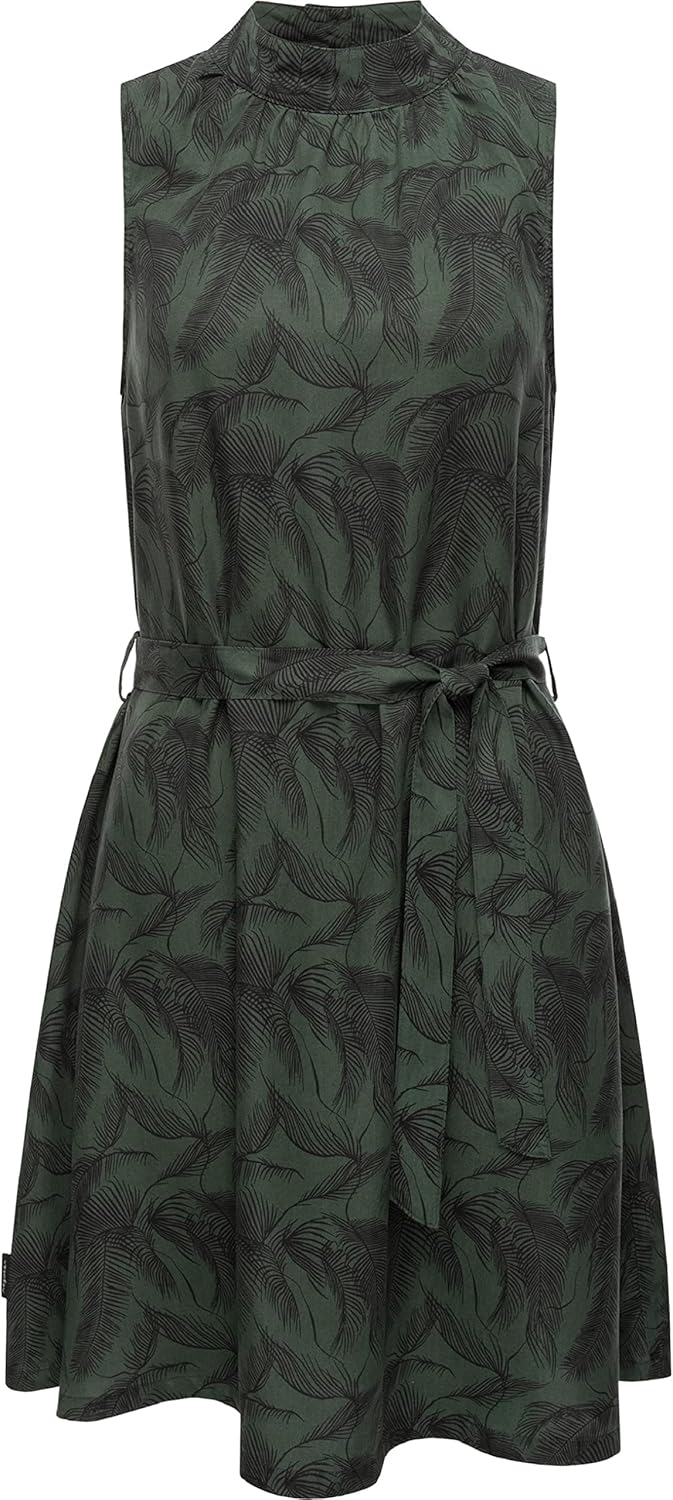 Ragwear Damen Kleid Sommerkleid kurz aus Lyocell mit Taillenband Angyc Organic XS-XL XL Kurz Dark Gr