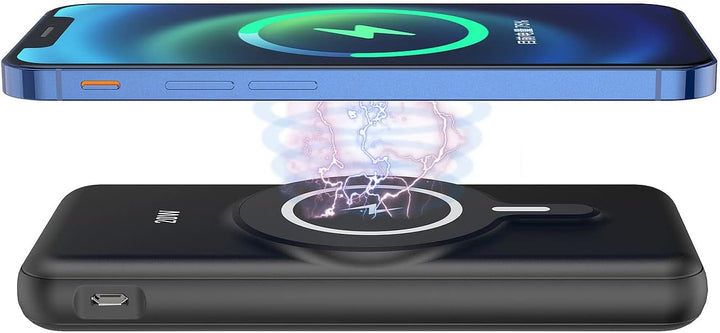 revolt Wireless Powerbank: Magnetische Powerbank 10.000 mAh, für Qi &amp; MagSafe, PD, QC, 20W (Magnetis