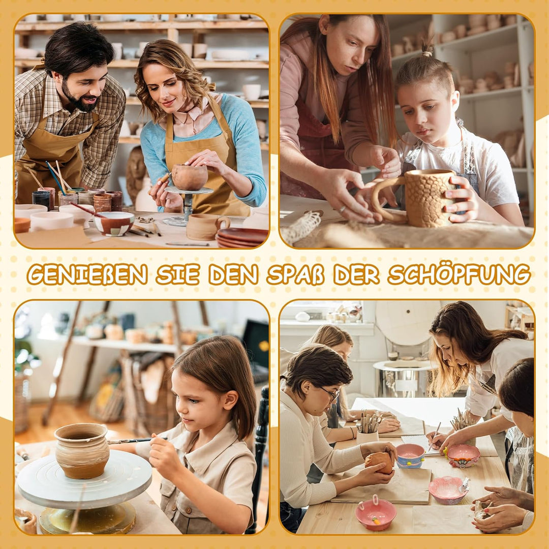 TOMMYHOME Ton Lufttrocknend für Anfänger,Clay Air Drying for Beginners, Contains 1000 g Air-Drying C