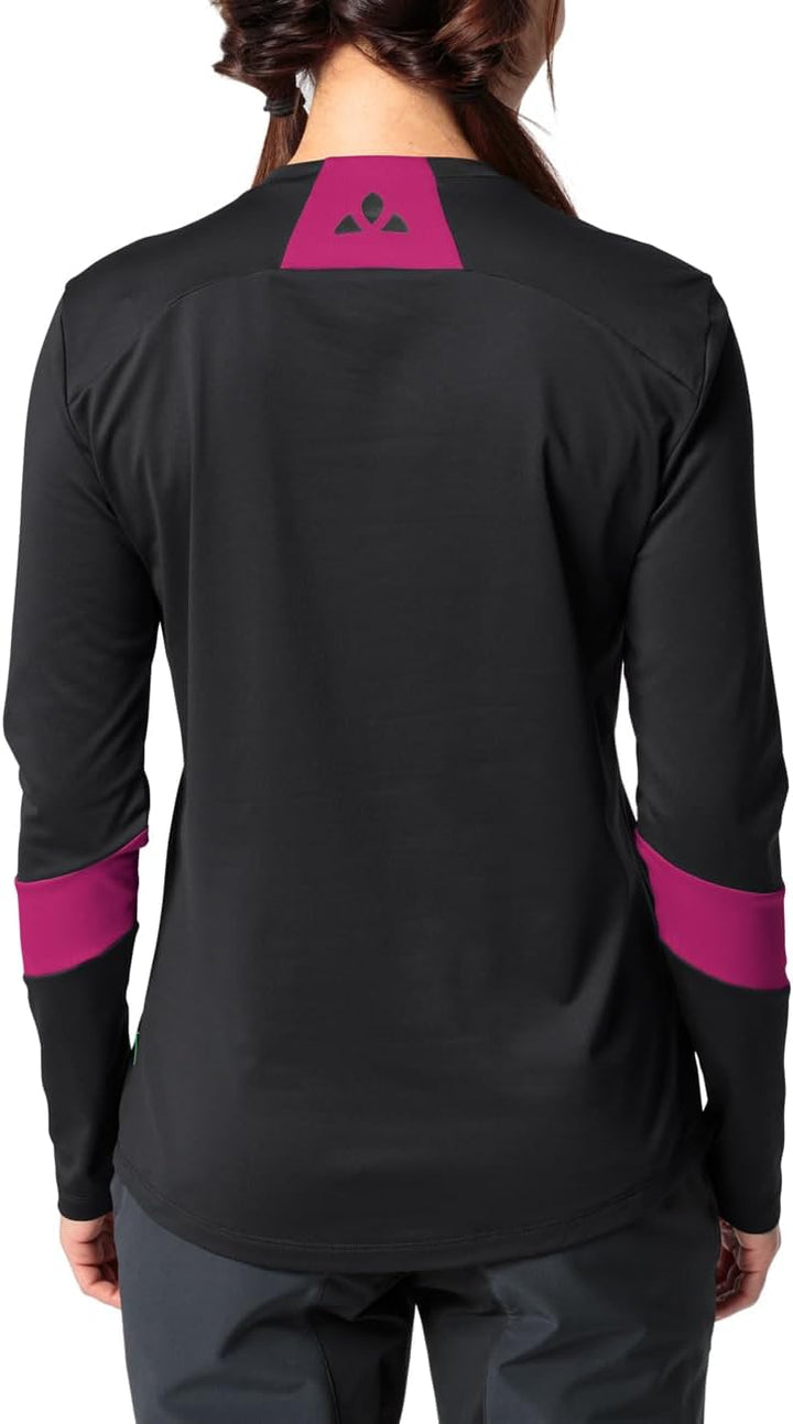 VAUDE Damen Women's Qimsa Ls Logo Shirt T-Shirt, 36 Schwarz