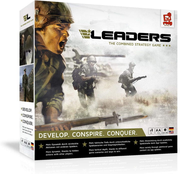 Rudy Games - LEADERS - Das Strategiespiel mit App, Brettspiel für die ganze Familie, spannendes Gese