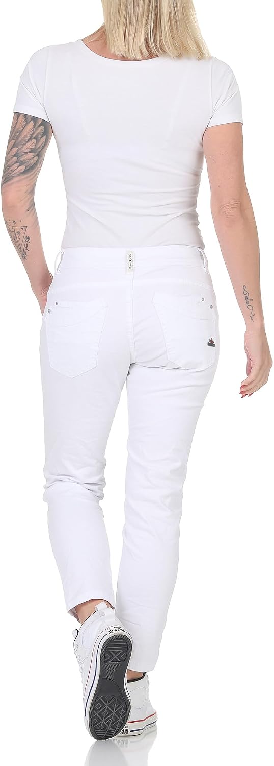 Buena Vista Jeans Hosen Damen - Malibu 7/8 - Beinabschluss gesäumt - Stretch Twill - White - Gr. S