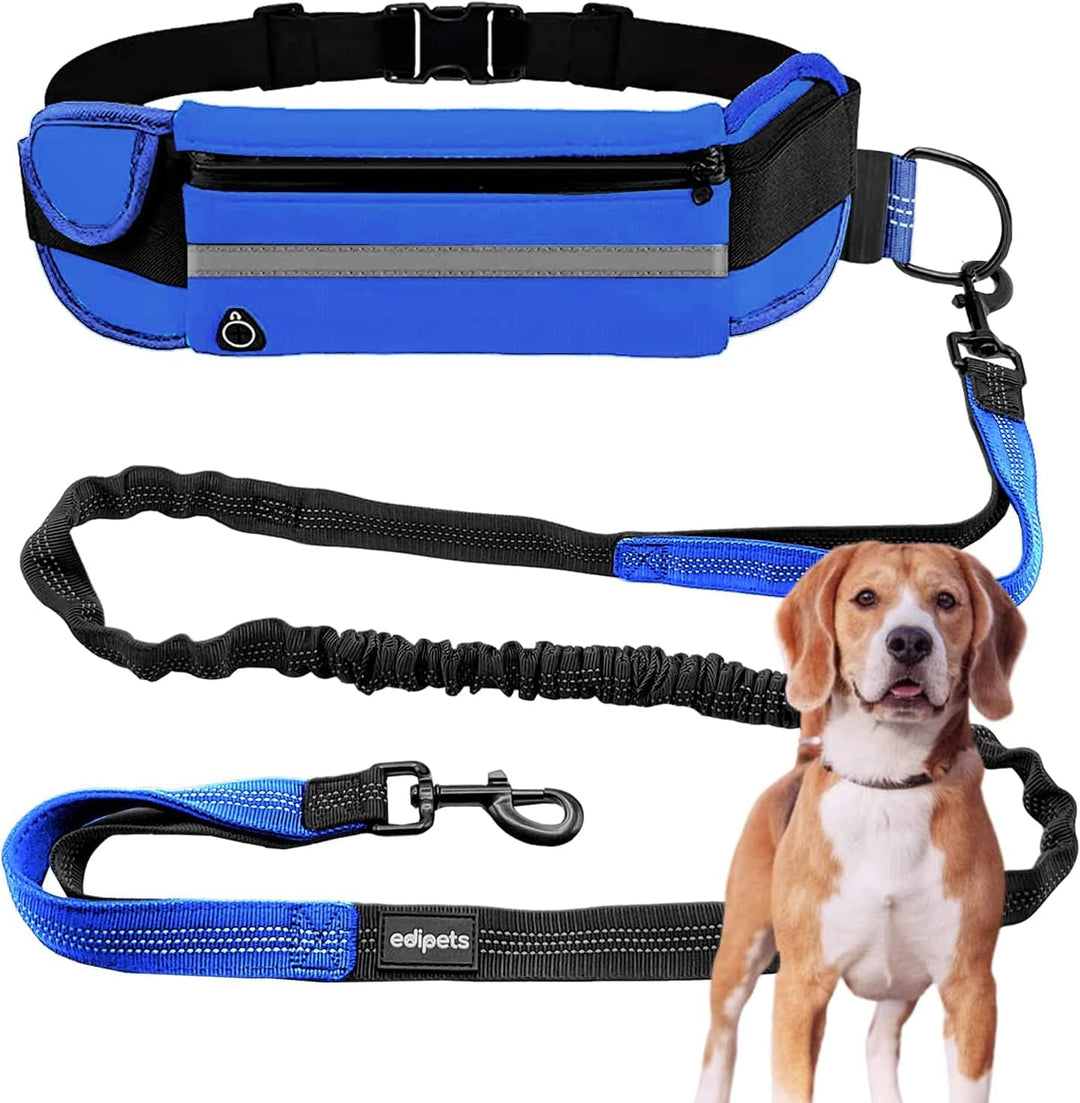 Edipets, Joggingleine Hunde, Freihändig, Laufen, Wandern, Gurtband, Anti-Stress, Reflektierend, 160-