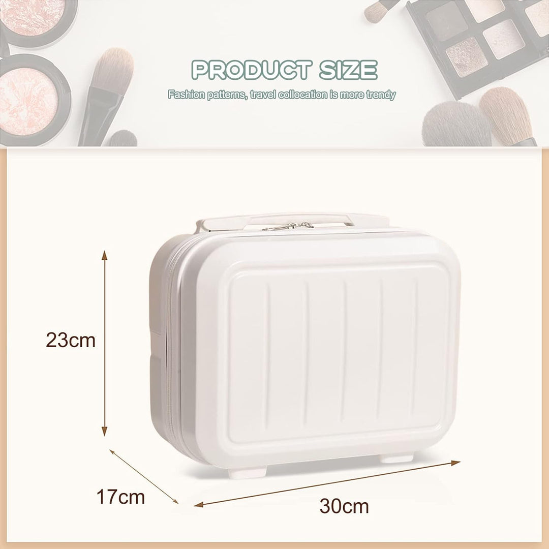 Balakaka Beauty Case mit Handgriff und Reissverschluss, Kosmetikkoffer mit Handgriff Aufbewahrung, B