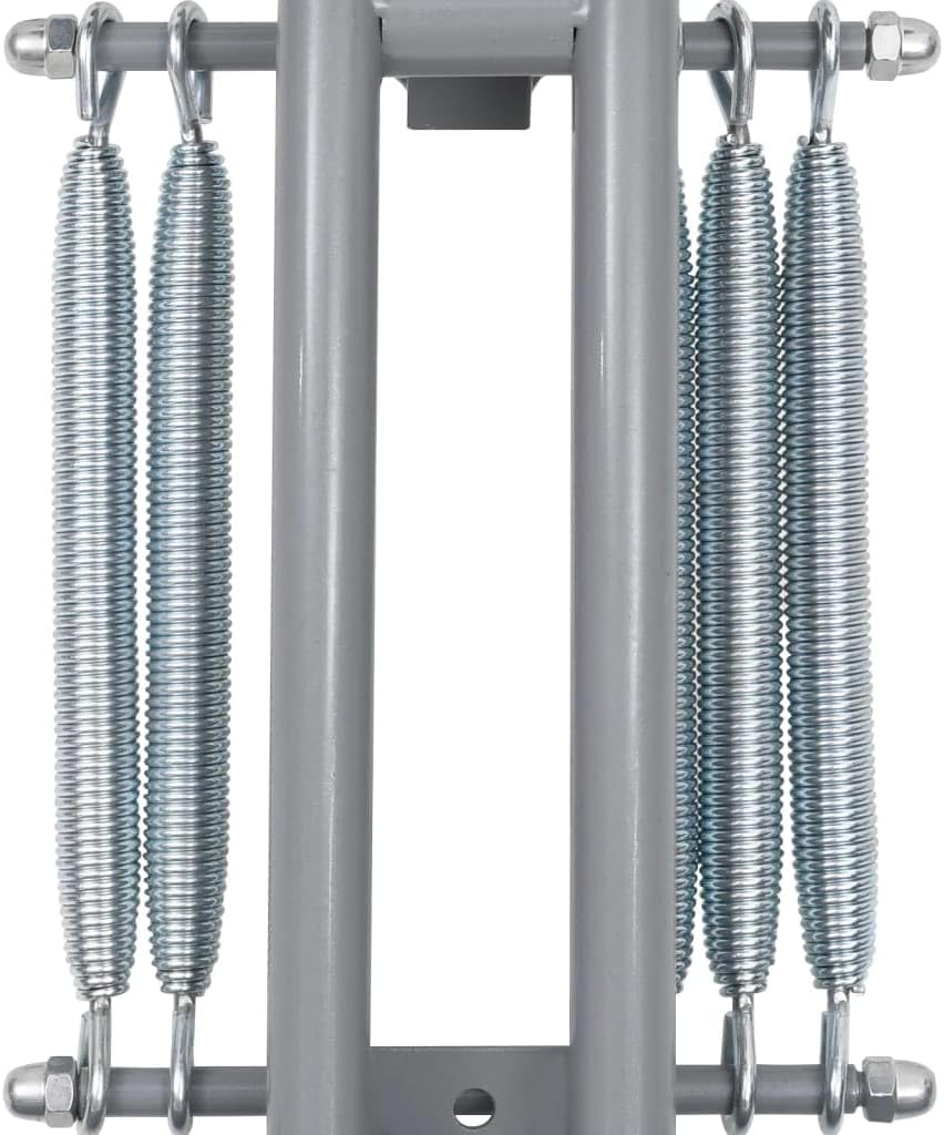 vidaXL Bauchtrainer in L-Form mit Elastischen Bändern Verstellbare Rückenlehne Rückentrainer Bauchmu