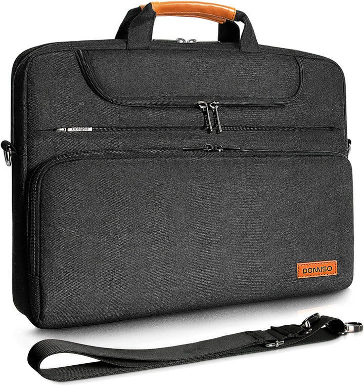 DOMISO 17 Zoll Wasserdicht Laptop Tasche Aktentasche Herren Schultertasche Notebooktasche Business f
