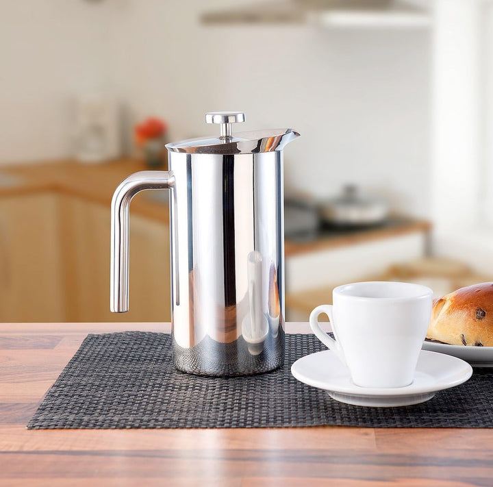 Rosenstein &amp; Söhne Kaffeepresse: Thermo-Kaffeebereiter, French-Press, Edelstahl, doppelwandig, 1 Lit