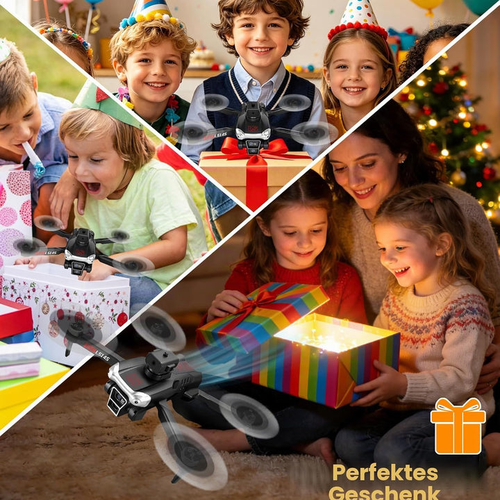 Drohne mit Kamera für Kinder, RC Drone Quadcopter mit Kopflos Modus, Höhenhaltung, 90° Einstellbar,