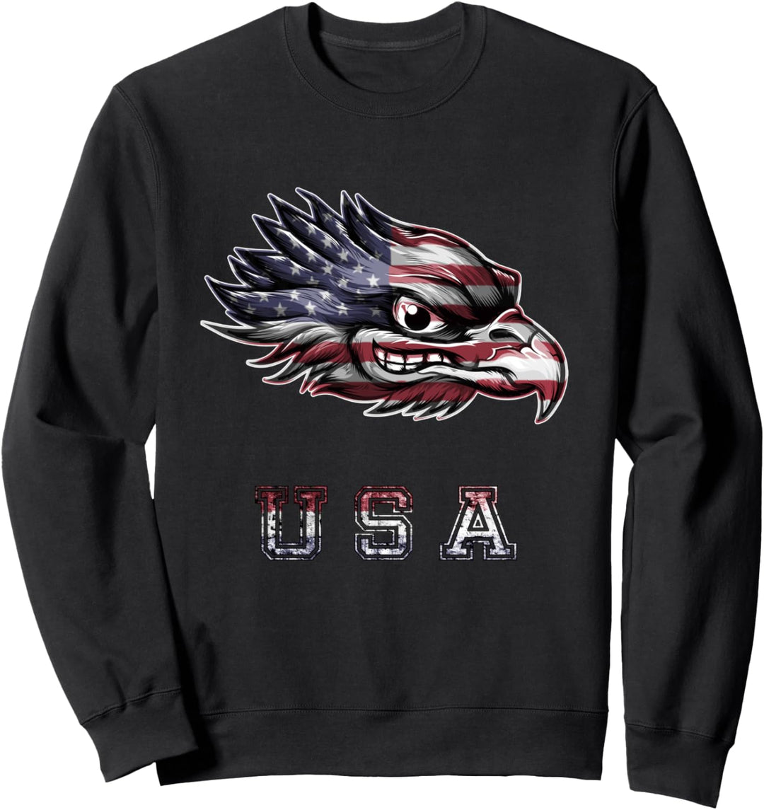 Epischer patriotischer Adler USA Flagge Freiheit illustriert Sweatshirt