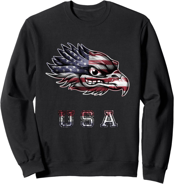 Epischer patriotischer Adler USA Flagge Freiheit illustriert Sweatshirt