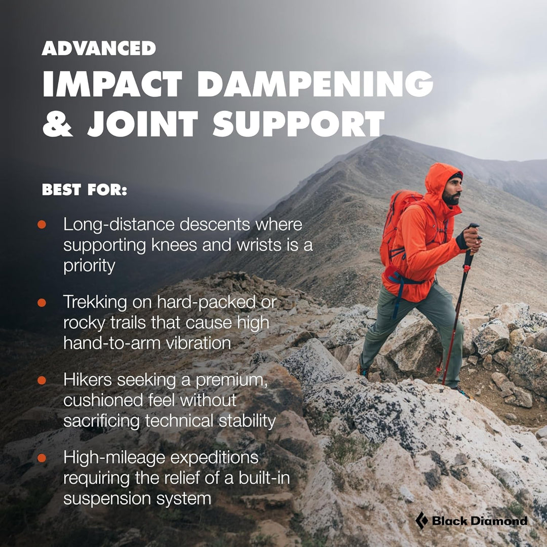 Black Diamond Pursuit Shock Trekking Poles Uni M/L, Uni M/L