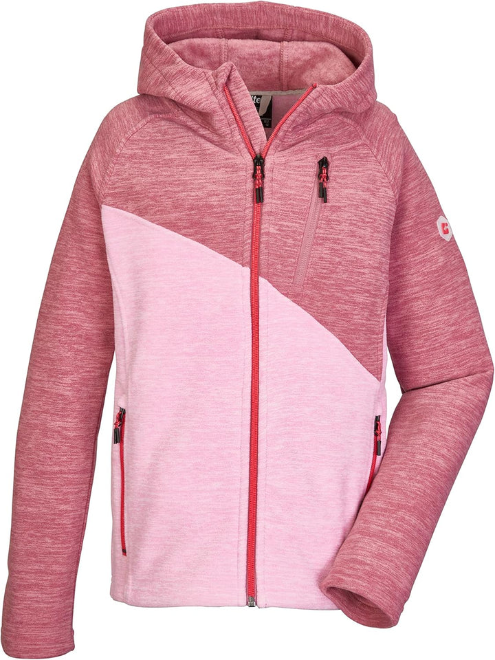 Killtec Mädchen Kos 202 Grls Flc Jckt Fleecejacke mit Kapuze 176 rosenholz, 176 rosenholz