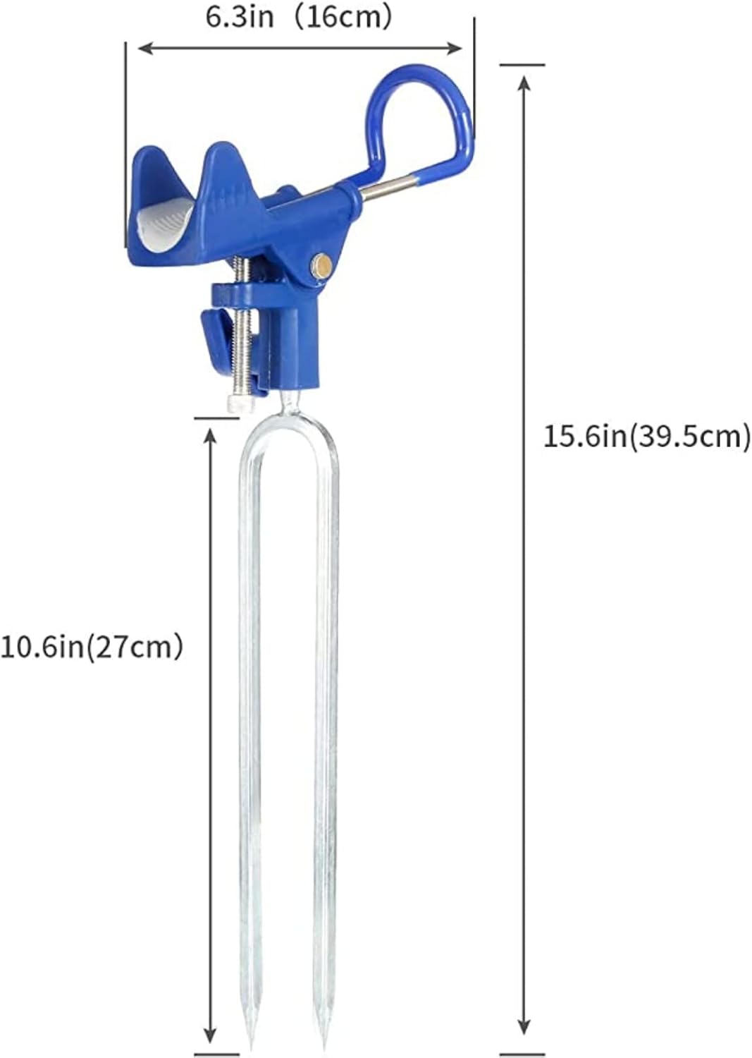 2 Stück Angelrutenhalter, 360 Grad verstellbare Angelrutenhalter aus verstärktem Nylon und Edelstahl
