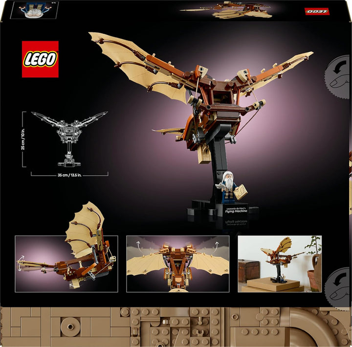 LEGO Icons Leonardo da Vincis Fluggerät mit schlagenden Flügeln - Inklusive Minifigur & Ständer - Ba