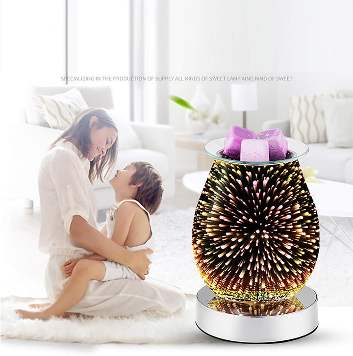 Wowlela Duftlampe Wachs 3D Scentsy Duftlampe Energie Sparen Duftlampe Elektrisch Duftlampe Teelicht
