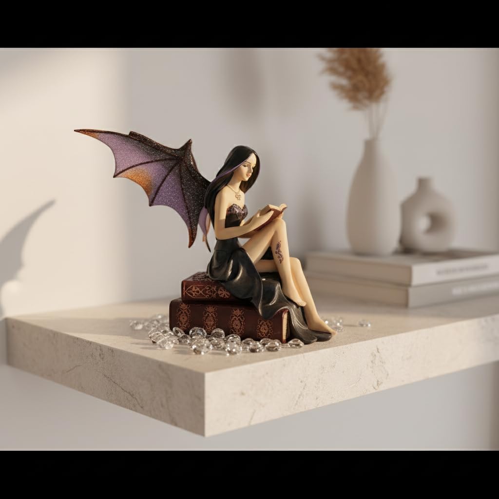 Comfy Hour Fairyland Collection 22,9 cm Lesebuch Dunkle Fee Hexe Figur, Heimdekoration und Sammlerst