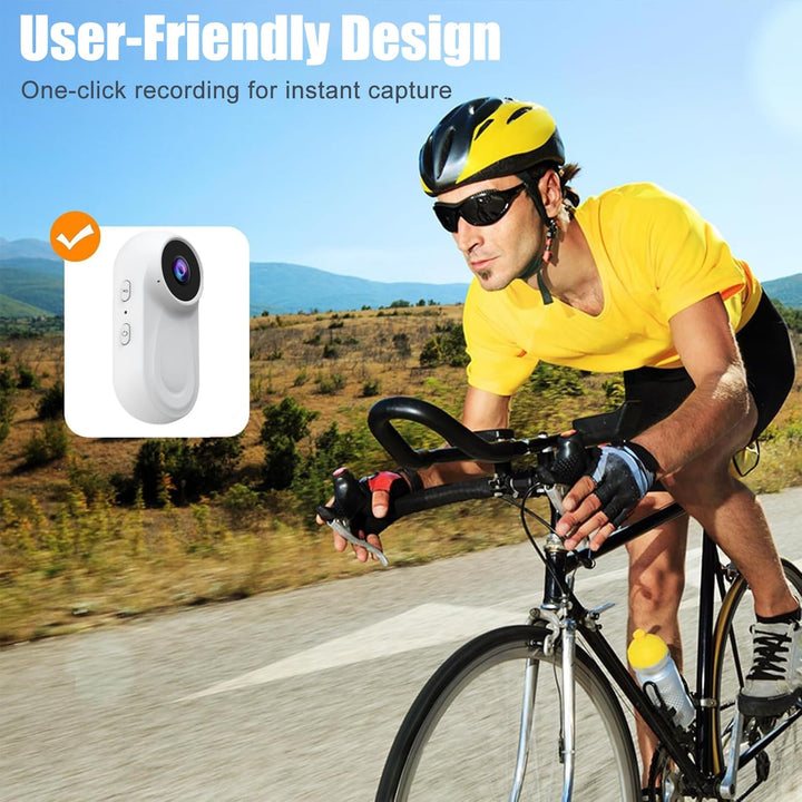 OBEST Mini Action Cam Action Kamera Motorrad Nachtsicht 360 Bodycam mit 0,85 Display, 1080P Vlog POV