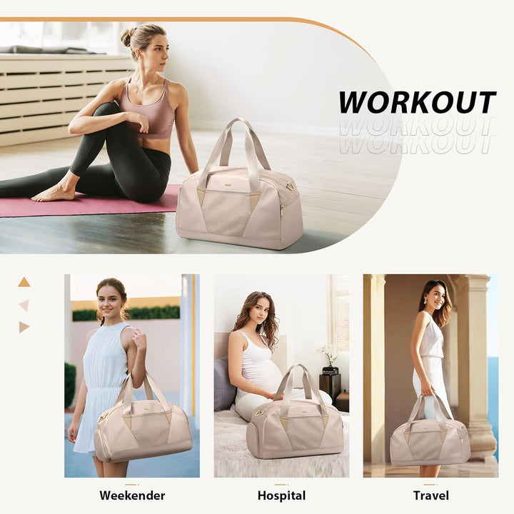 VNINE Reisetasche Sporttasche Damen，Leichte Handgepäck Tasche Weekender Bag Schwimmtasche Wasserdich